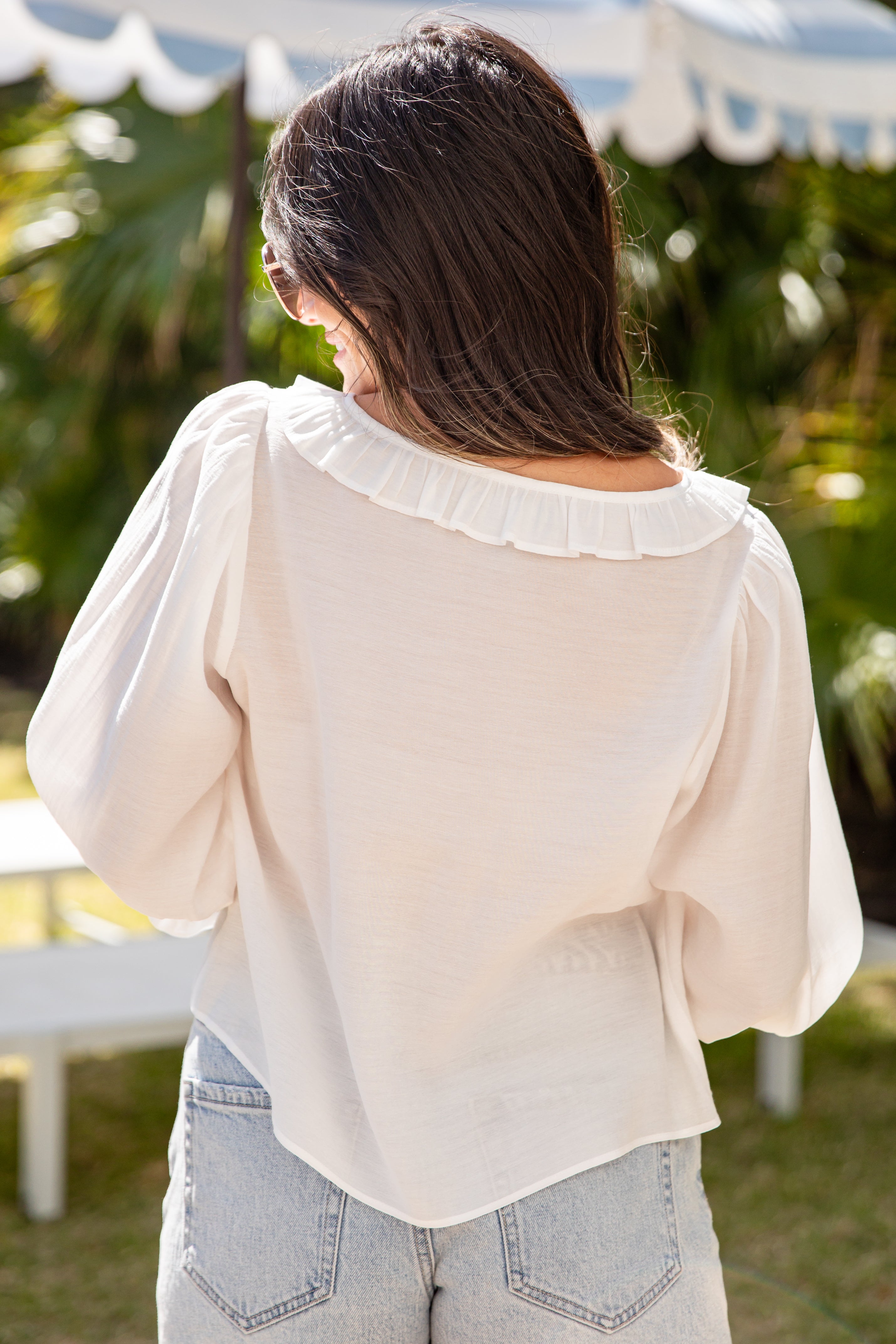 Sweet Grace Pleated Babydoll Blouse